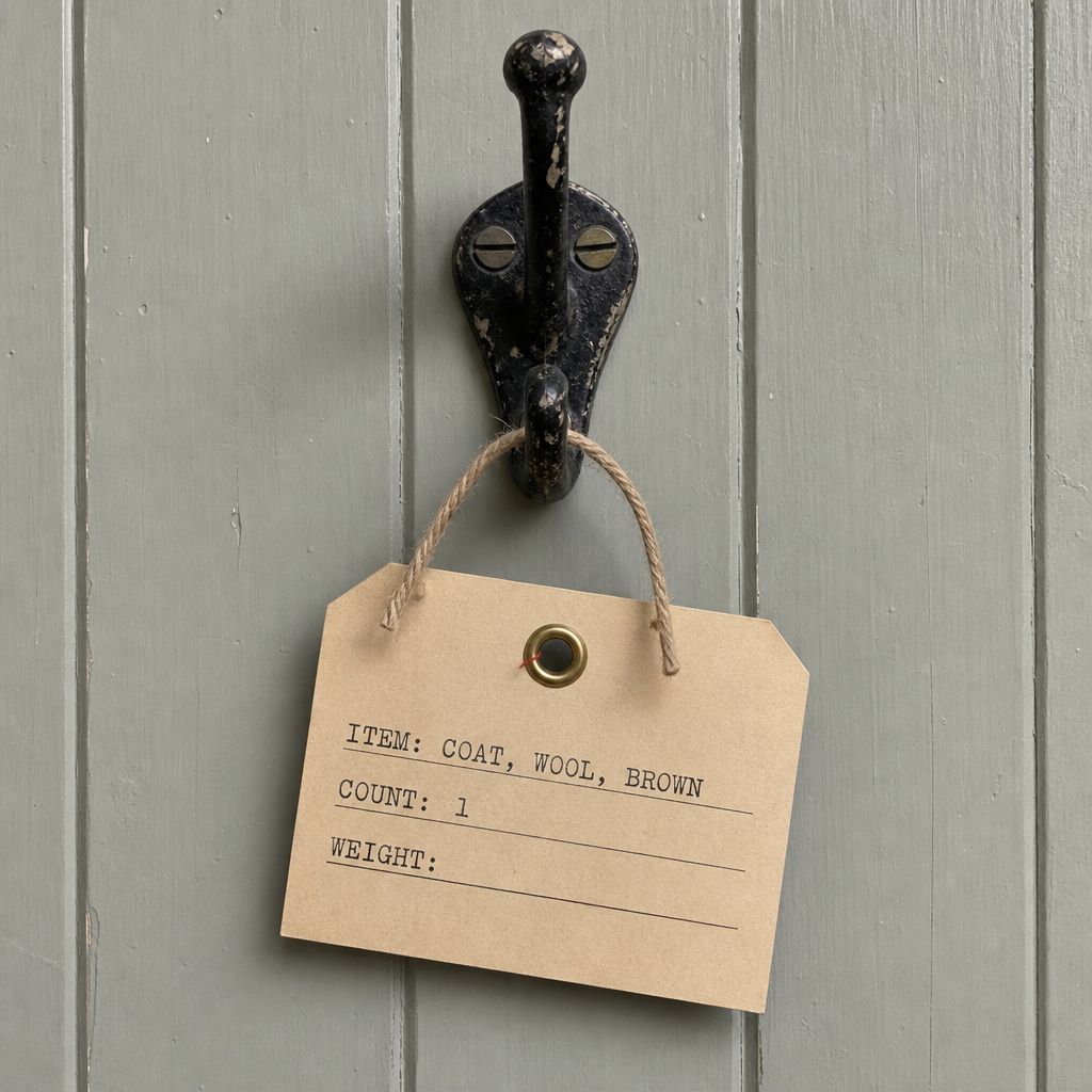 The Hook Holds the Tag; the Weight Line Stays Open