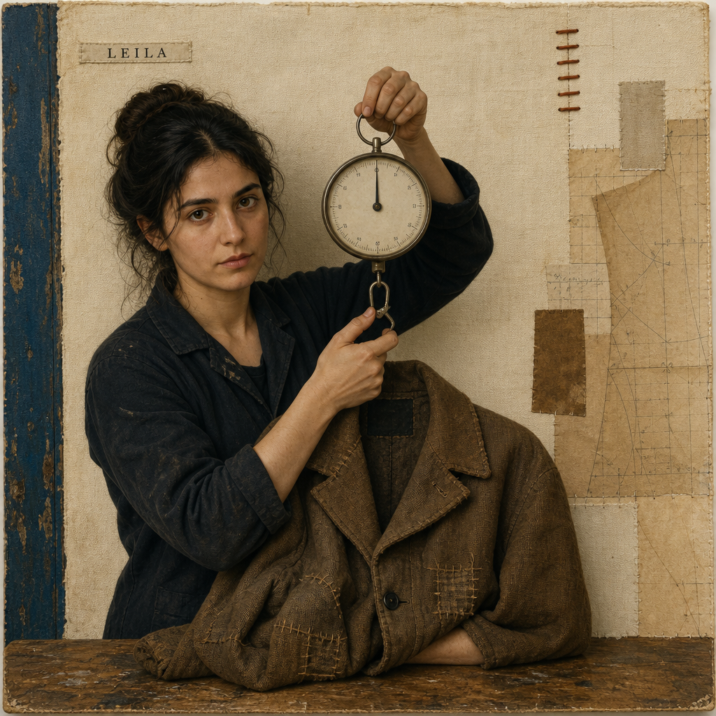 Leila Unhooks the Coat Before the Dial Settles