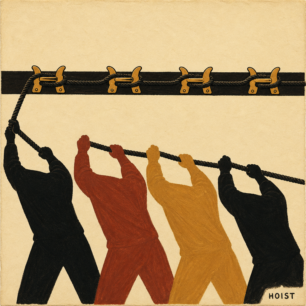 Hoist (Quay Figures, Line Seated Four Times)