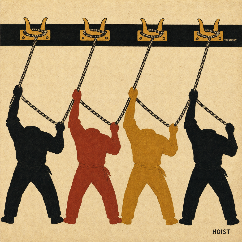Hoist (Quay Figures, Line Seated Four Times)