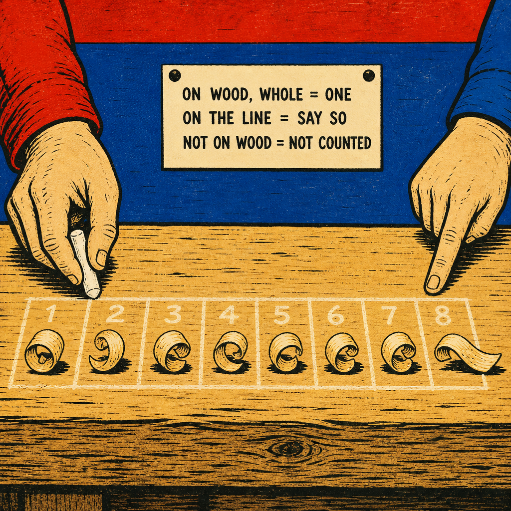 The Rule Is Chalked Before the Count (Nine Hands, Sheet X)