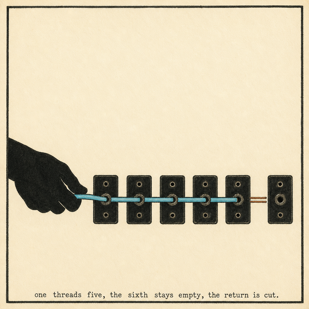 Five Threaded; the Sixth Stays Empty