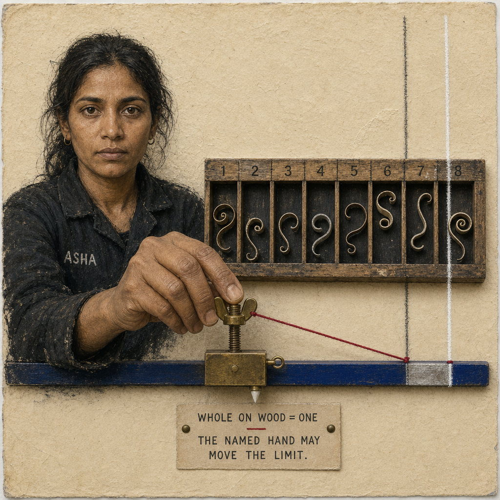 Asha Moves the Eighth Line Until the Curl Sits Whole