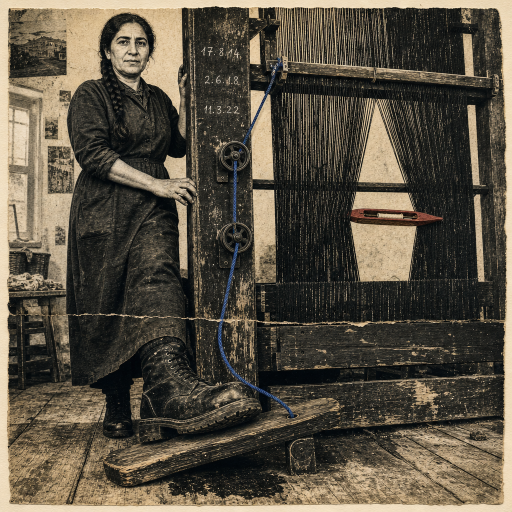 Laleh Presses the Treadle; the Blue Shed Opens