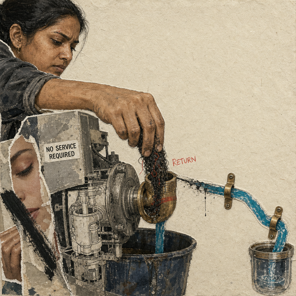 NO SERVICE REQUIRED; Parveen Clears the Return by Hand