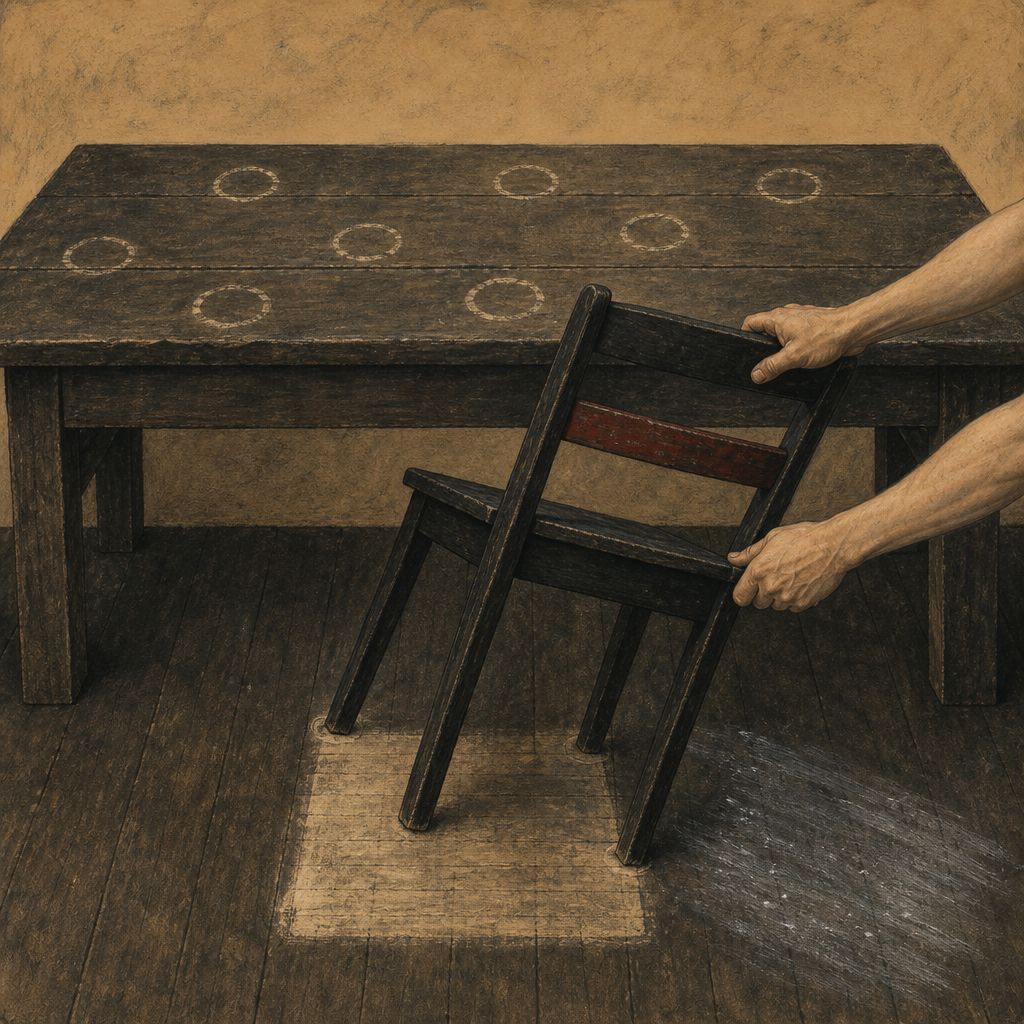The Chair Is Carried Out; the Patch Keeps Its Feet
