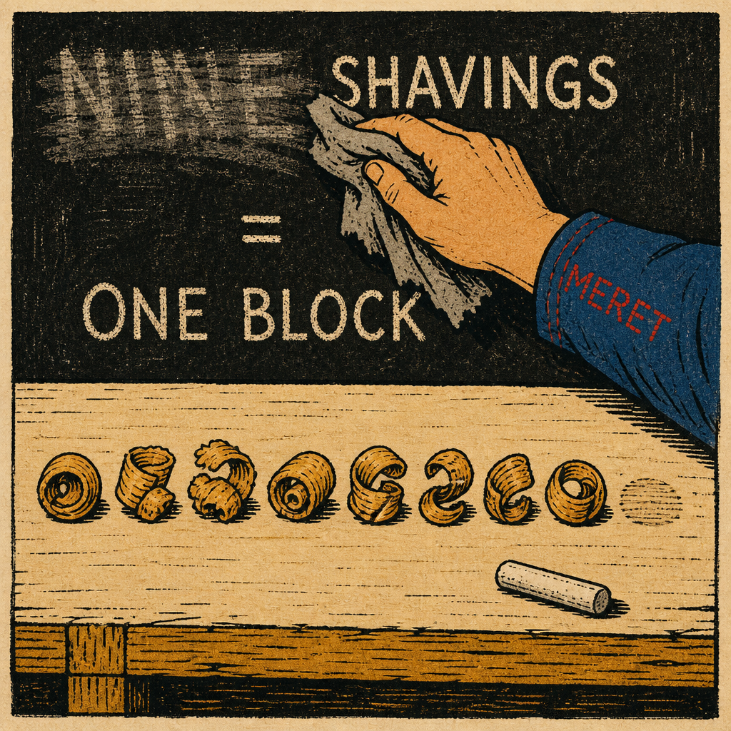 The Chalk Swears Nine; the Wood Convicts It (Nine Hands, Sheet XIII)
