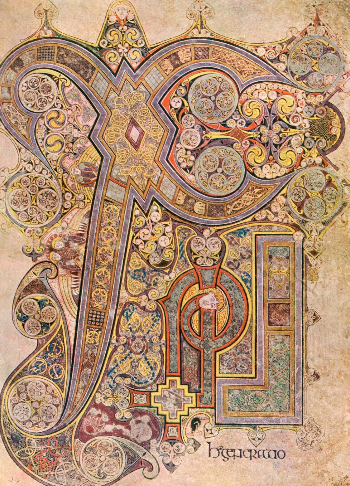 Book of Kells — Chi Rho page (folio 34r)
